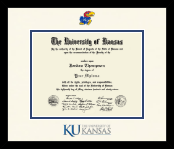 The University of Kansas Dimensions Diploma Frame in Metro