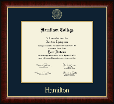 Hamilton College diploma frame - Gold Embossed Diploma Frame in Murano
