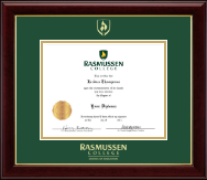 Rasmussen College Gold Embossed Diploma Frame in Gallery