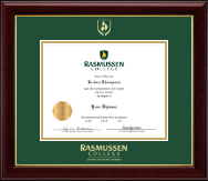 Rasmussen College Gold Embossed Diploma Frame in Gallery