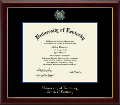 University of Kentucky diploma frame - Masterpiece Medallion Diploma Frame in Gallery