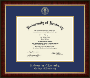 University of Kentucky Gold Embossed Diploma Frame in Murano