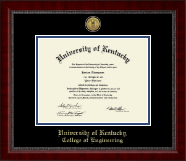 University of Kentucky Gold Engraved Medallion Diploma Frame in Sutton