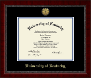 University of Kentucky diploma frame - Gold Engraved Medallion Diploma Frame in Sutton