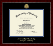 University of Kentucky Gold Engraved Medallion Diploma Frame in Sutton