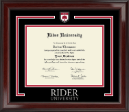 Rider University diploma frame - Showcase Edition Diploma Frame in Encore