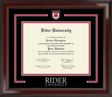 Rider University diploma frame - Showcase Edition Diploma Frame in Encore