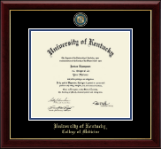 University of Kentucky diploma frame - Masterpiece Medallion Diploma Frame in Gallery