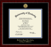 University of Kentucky diploma frame - Gold Engraved Medallion Diploma Frame in Sutton