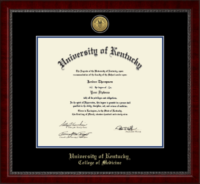 University of Kentucky diploma frame - Gold Engraved Medallion Diploma Frame in Sutton