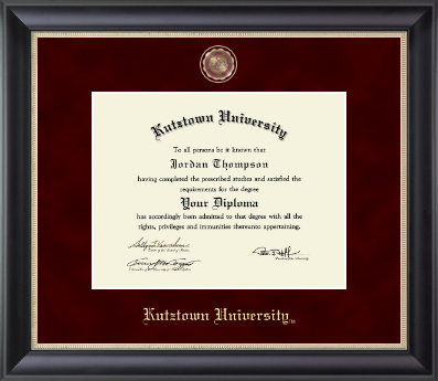 Kutztown University diploma frame - Regal Edition Diploma Frame in Noir