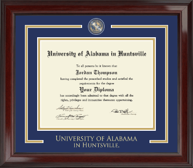 The University of Alabama Huntsville diploma frame - Showcase Edition Diploma Frame in Encore