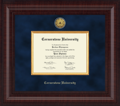 Cornerstone University diploma frame - Presidential Gold Engraved Diploma Frame in Premier