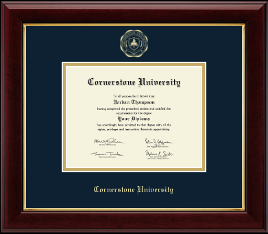 Cornerstone University diploma frame - Gold Embossed Diploma Frame in Gallery