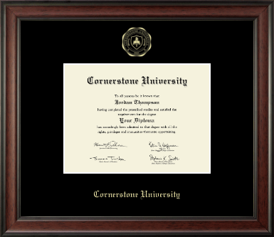 Cornerstone University diploma frame - Gold Embossed Diploma Frame in Studio