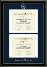 Cornerstone University Double Diploma Frame in Onyx Gold