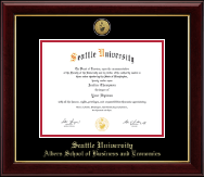 Seattle University diploma frame - Gold Engraved Medallion Diploma Frame in Gallery