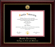 Seattle University diploma frame - Gold Engraved Medallion Diploma Frame in Gallery