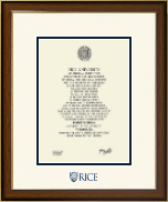 Rice University diploma frame - Dimensions Diploma Frame in Westwood