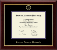 Trevecca Nazarene University diploma frame - Gold Embossed Diploma Frame in Gallery