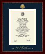 Rice University diploma frame - Gold Engraved Medallion Diploma Frame in Sutton