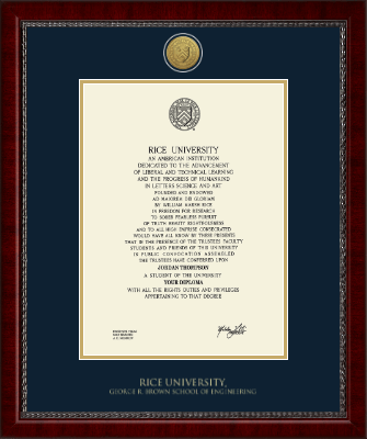 Rice University diploma frame - Gold Engraved Medallion Diploma Frame in Sutton