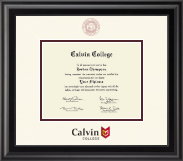 Calvin College Dimensions Diploma Frame in Midnight