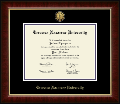 Trevecca Nazarene University diploma frame - Gold Engraved Medallion Diploma Frame in Murano