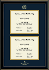 Spring Arbor University Double Diploma Frame in Onyx Gold
