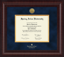 Spring Arbor University Presidential Gold Engraved Diploma Frame in Premier