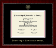 University of  Nebraska at Omaha Gold Embossed Diploma Frame in Sutton