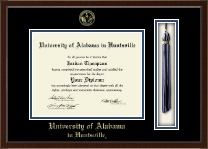 The University of Alabama Huntsville Tassel Edition Diploma Frame in Delta