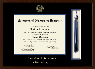 The University of Alabama Huntsville diploma frame - Tassel & Cord Diploma Frame in Delta