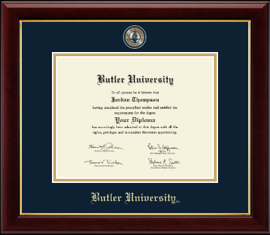 Butler University diploma frame - Masterpiece Medallion Diploma Frame in Gallery