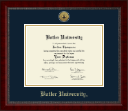 Butler University diploma frame - Gold Engraved Medallion Diploma Frame in Sutton
