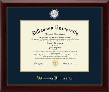 Villanova University diploma frame - Masterpiece Medallion Diploma Frame in Gallery