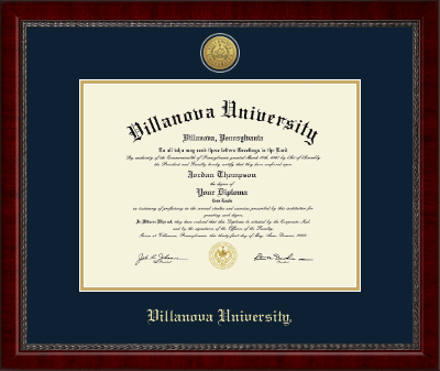 Villanova University diploma frame - Gold Engraved Medallion Diploma Frame in Sutton