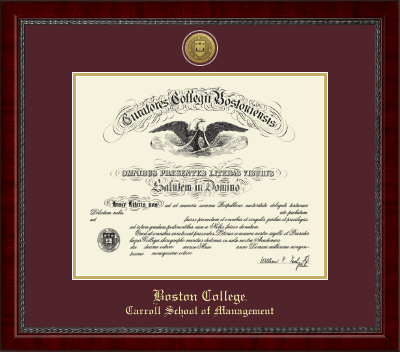 Boston College diploma frame - Gold Engraved Medallion Diploma Frame in Sutton
