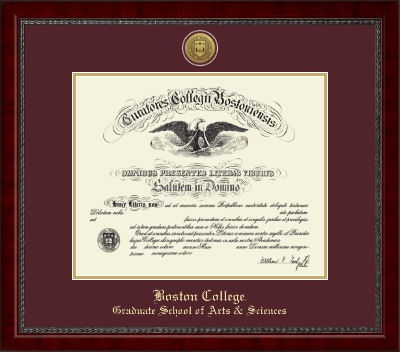 Boston College diploma frame - Gold Engraved Medallion Diploma Frame in Sutton