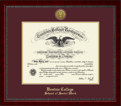 Boston College diploma frame - Gold Engraved Medallion Diploma Frame in Sutton