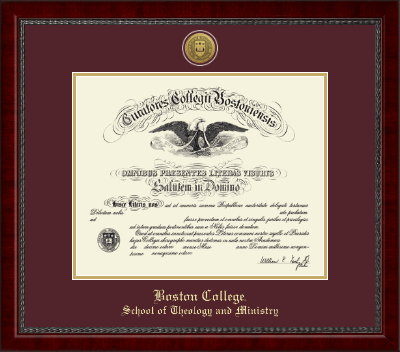 Boston College diploma frame - Gold Engraved Medallion Diploma Frame in Sutton