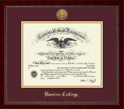 Boston College diploma frame - Gold Engraved Medallion Diploma Frame in Sutton