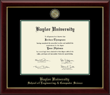 Baylor University diploma frame - Masterpiece Medallion Diploma Frame in Gallery