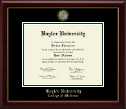 Baylor University Masterpiece Medallion Diploma Frame in Gallery