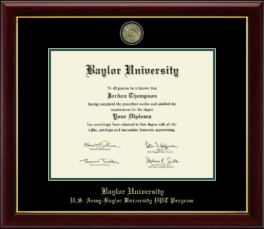 Baylor University diploma frame - Masterpiece Medallion Diploma Frame in Gallery
