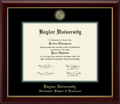 Baylor University diploma frame - Masterpiece Medallion Diploma Frame in Gallery