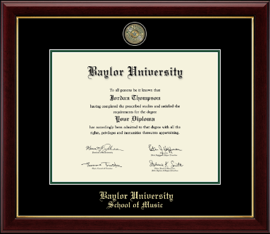 Baylor University diploma frame - Masterpiece Medallion Diploma Frame in Gallery