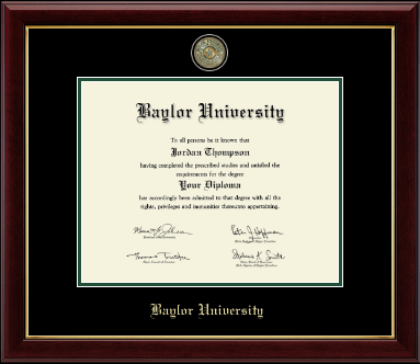 Baylor University diploma frame - Masterpiece Medallion Diploma Frame in Gallery