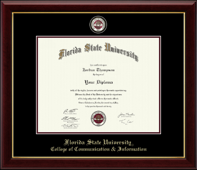 Florida State University diploma frame - Masterpiece Medallion Diploma Frame in Gallery