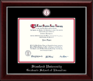 Stanford University Masterpiece Medallion Diploma Frame in Gallery Silver